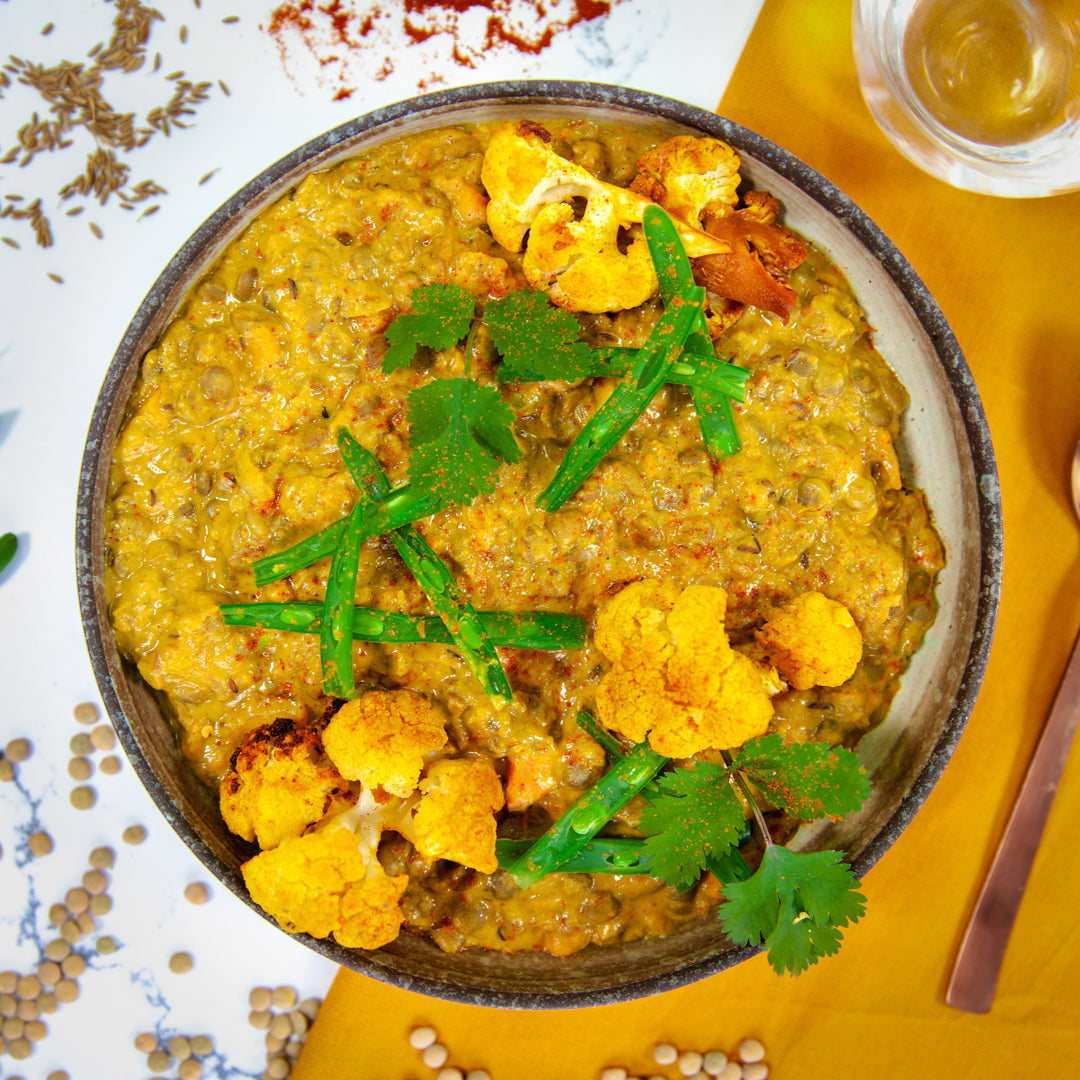 Caraway Lentil Curry with Seasonal Vegetables: Lite