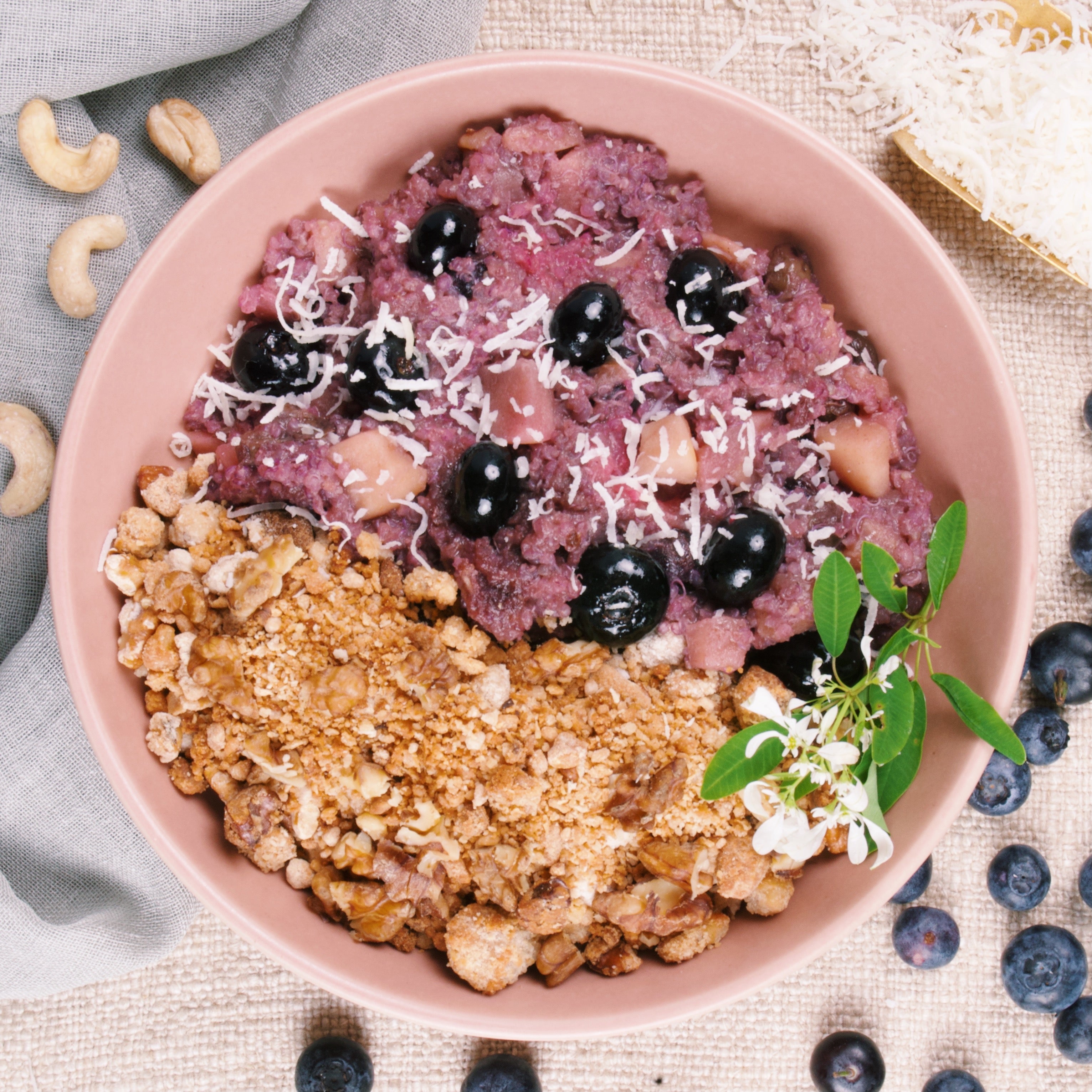 Blueberry & Apple Quinoa Porridge